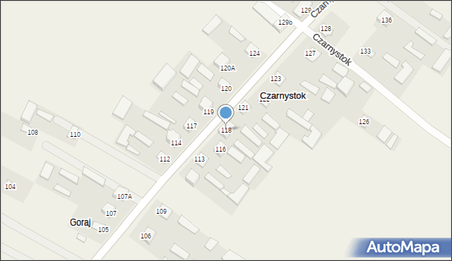 Czarnystok, Czarnystok, 118, mapa Czarnystok