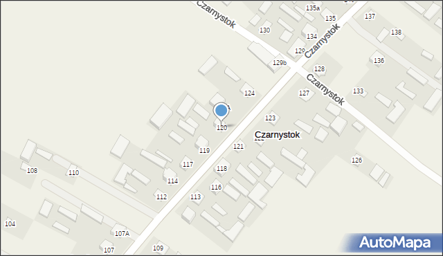 Czarnystok, Czarnystok, 120, mapa Czarnystok