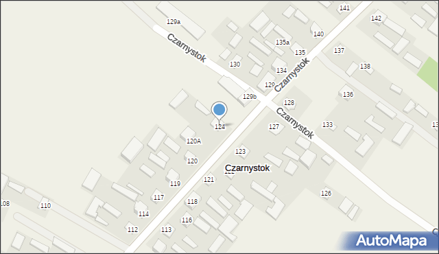 Czarnystok, Czarnystok, 124, mapa Czarnystok