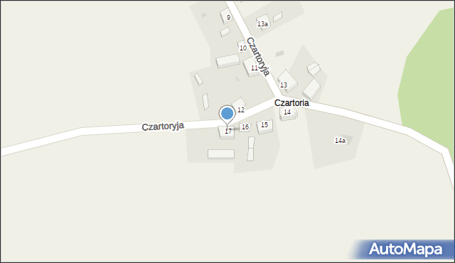Czartoryja, Czartoryja, 17, mapa Czartoryja