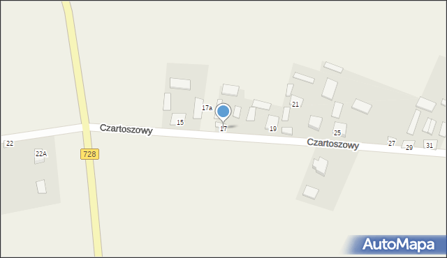 Czartoszowy, Czartoszowy, 17, mapa Czartoszowy