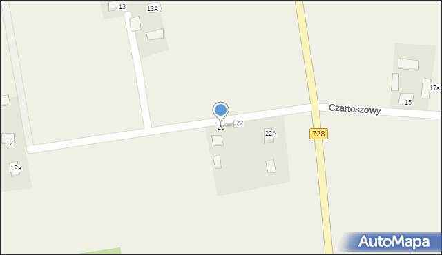 Czartoszowy, Czartoszowy, 20, mapa Czartoszowy