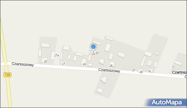 Czartoszowy, Czartoszowy, 21, mapa Czartoszowy