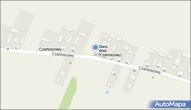 Czartoszowy, Czartoszowy, 43, mapa Czartoszowy