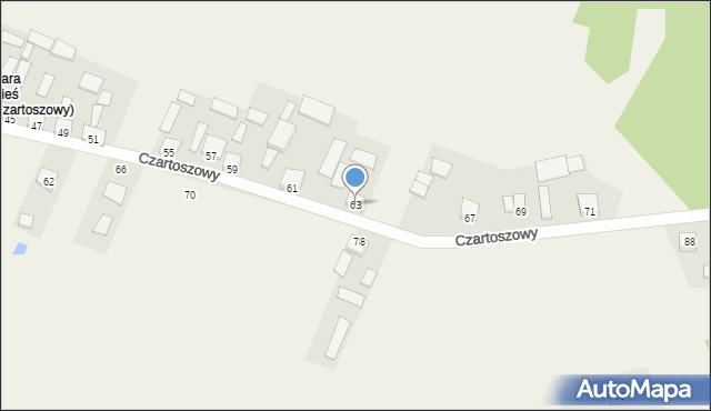 Czartoszowy, Czartoszowy, 63, mapa Czartoszowy