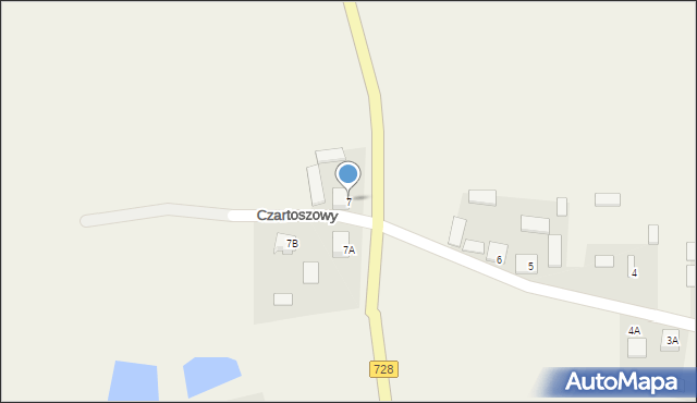 Czartoszowy, Czartoszowy, 7, mapa Czartoszowy