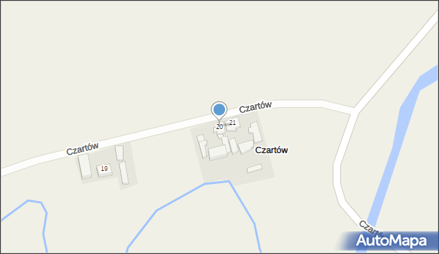 Czartów, Czartów, 20, mapa Czartów