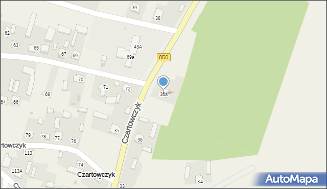 Czartowczyk, Czartowczyk, 36a, mapa Czartowczyk