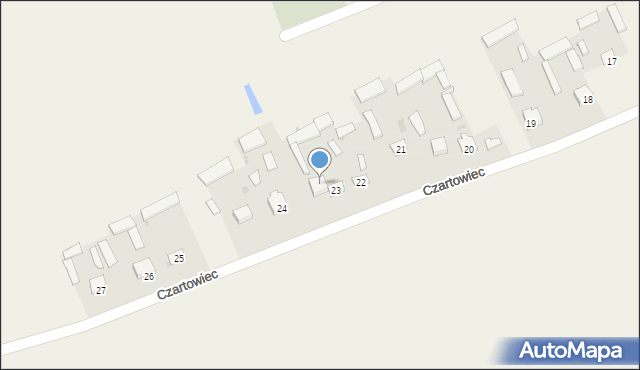 Czartowiec, Czartowiec, 23A, mapa Czartowiec