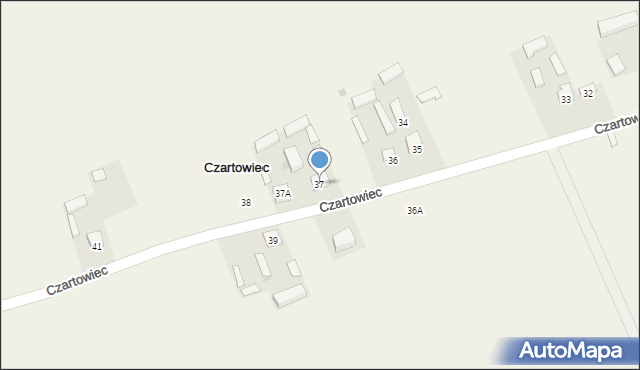 Czartowiec, Czartowiec, 37, mapa Czartowiec