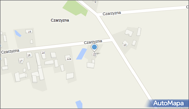 Czarzyzna, Czarzyzna, 12, mapa Czarzyzna