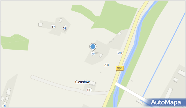Czasław, Czasław, 79, mapa Czasław