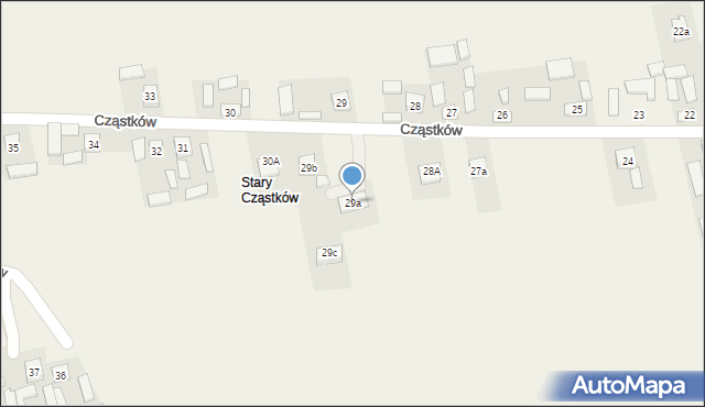 Cząstków, Cząstków, 29a, mapa Cząstków