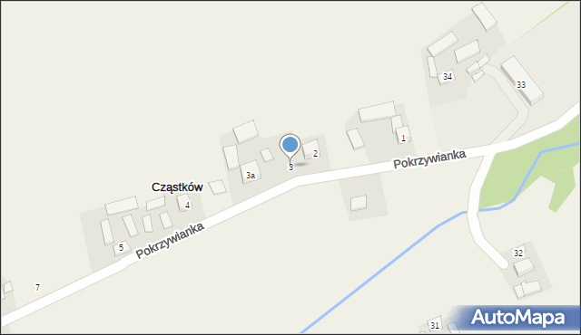 Cząstków, Cząstków, 3, mapa Cząstków