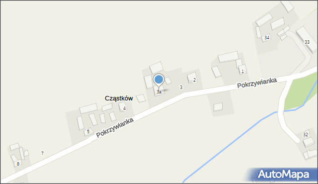 Cząstków, Cząstków, 3a, mapa Cząstków