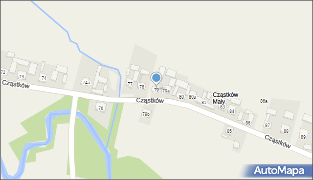 Cząstków, Cząstków, 79, mapa Cząstków