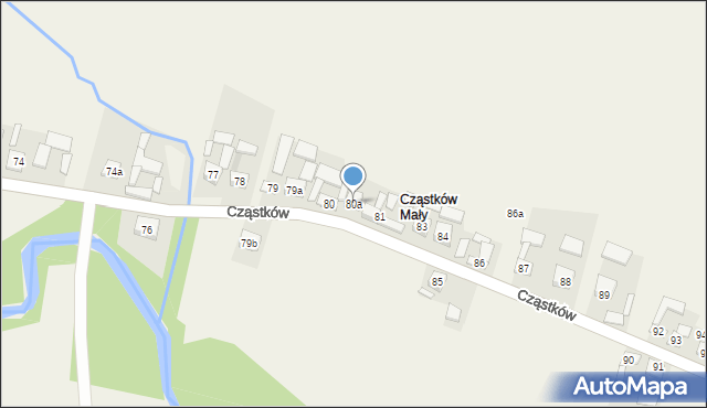 Cząstków, Cząstków, 80a, mapa Cząstków