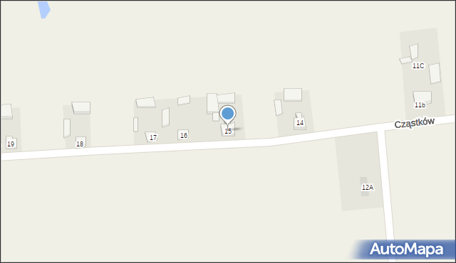 Cząstków, Cząstków, 15, mapa Cząstków