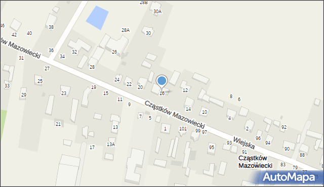 Cząstków Mazowiecki, Cząstków Mazowiecki, 16, mapa Cząstków Mazowiecki
