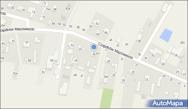Cząstków Mazowiecki, Cząstków Mazowiecki, 41, mapa Cząstków Mazowiecki