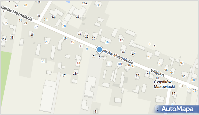 Cząstków Mazowiecki, Cząstków Mazowiecki, 5, mapa Cząstków Mazowiecki