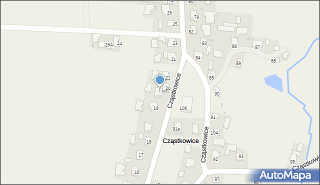 Cząstkowice, Cząstkowice, 21A, mapa Cząstkowice