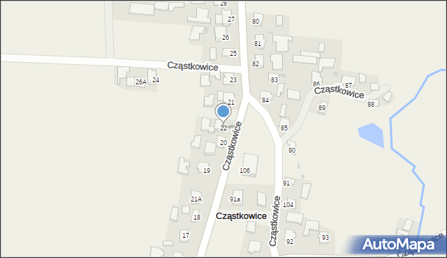 Cząstkowice, Cząstkowice, 22, mapa Cząstkowice