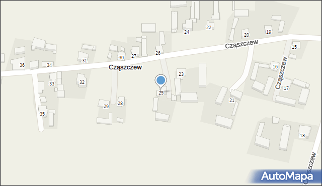 Cząszczew, Cząszczew, 25, mapa Cząszczew