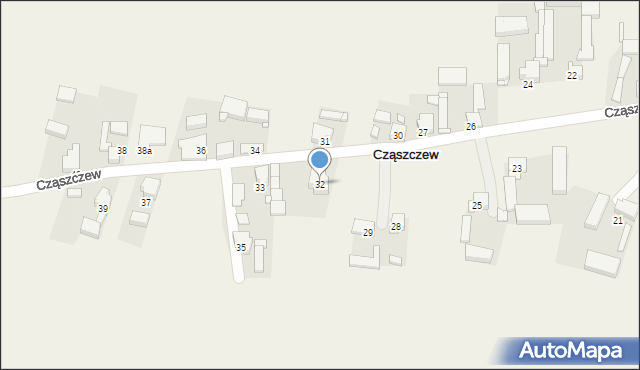 Cząszczew, Cząszczew, 32, mapa Cząszczew