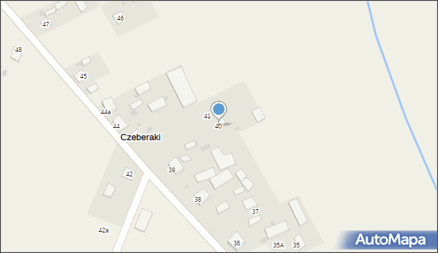 Czeberaki, Czeberaki, 40, mapa Czeberaki