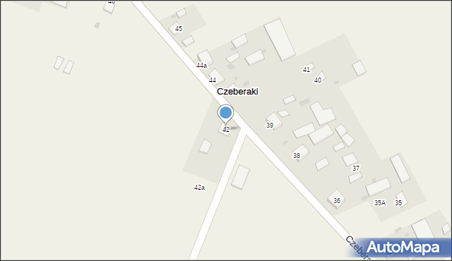 Czeberaki, Czeberaki, 42, mapa Czeberaki