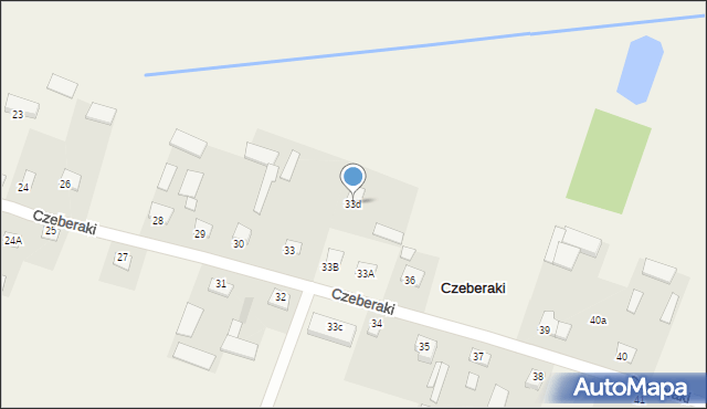 Czeberaki, Czeberaki, 33d, mapa Czeberaki