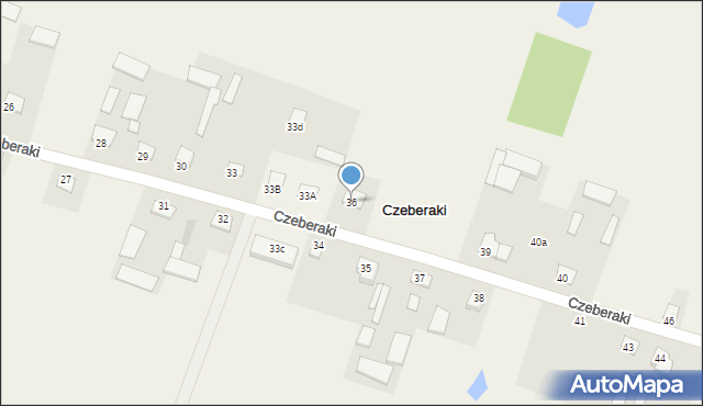 Czeberaki, Czeberaki, 36, mapa Czeberaki