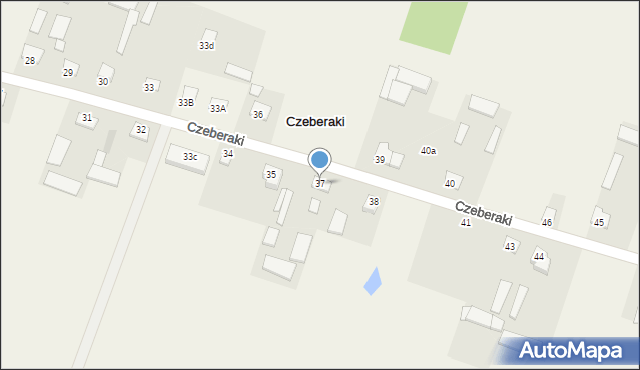 Czeberaki, Czeberaki, 37, mapa Czeberaki