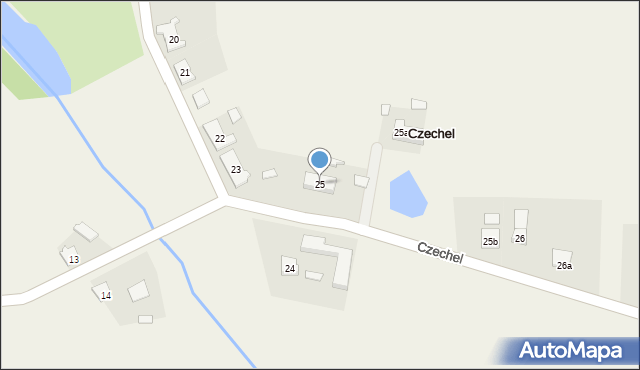 Czechel, Czechel, 25, mapa Czechel