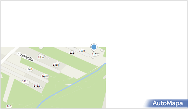 Czekanka, Czekanka, 110, mapa Czekanka