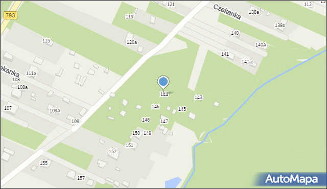 Czekanka, Czekanka, 144, mapa Czekanka