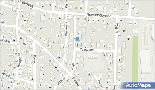 Czeladź, Czeczotta Henryka, 1, mapa Czeladź