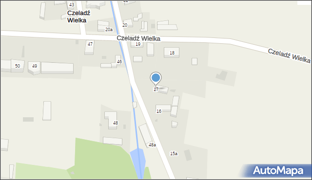 Czeladź Wielka, Czeladź Wielka, 17, mapa Czeladź Wielka