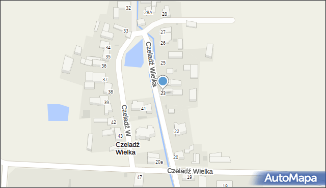 Czeladź Wielka, Czeladź Wielka, 23, mapa Czeladź Wielka