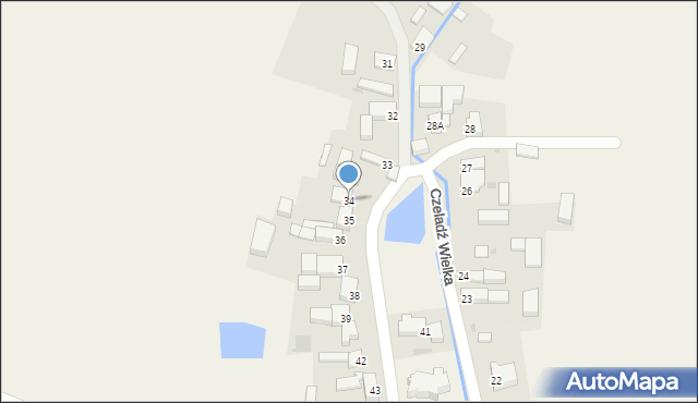 Czeladź Wielka, Czeladź Wielka, 34, mapa Czeladź Wielka