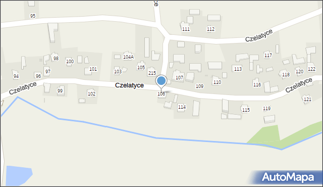 Czelatyce, Czelatyce, 106, mapa Czelatyce