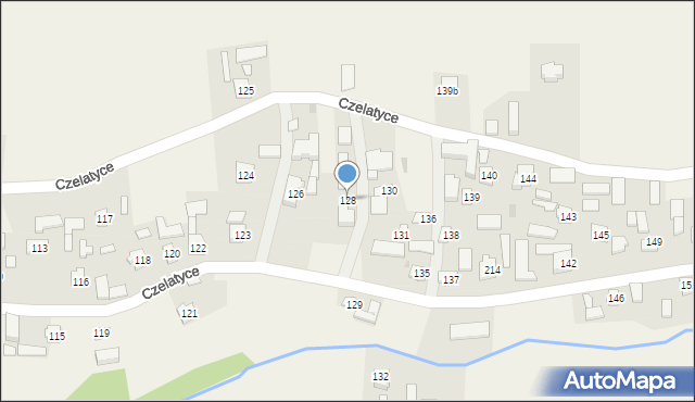 Czelatyce, Czelatyce, 128, mapa Czelatyce
