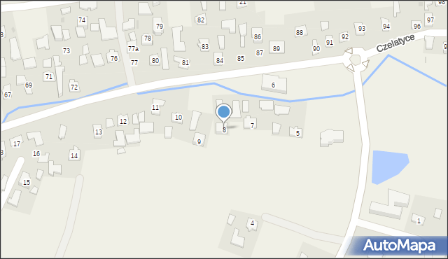 Czelatyce, Czelatyce, 8, mapa Czelatyce