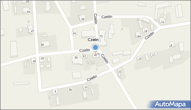 Czelin, Czelin, 42, mapa Czelin