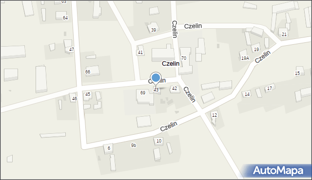 Czelin, Czelin, 43, mapa Czelin