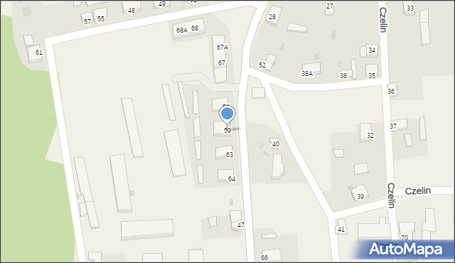 Czelin, Czelin, 59, mapa Czelin