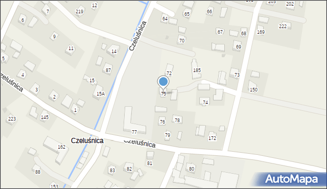 Czeluśnica, Czeluśnica, 75, mapa Czeluśnica