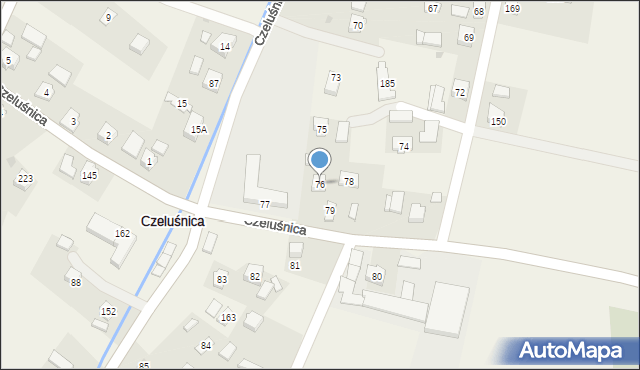 Czeluśnica, Czeluśnica, 76, mapa Czeluśnica