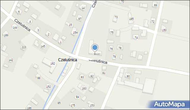 Czeluśnica, Czeluśnica, 77, mapa Czeluśnica